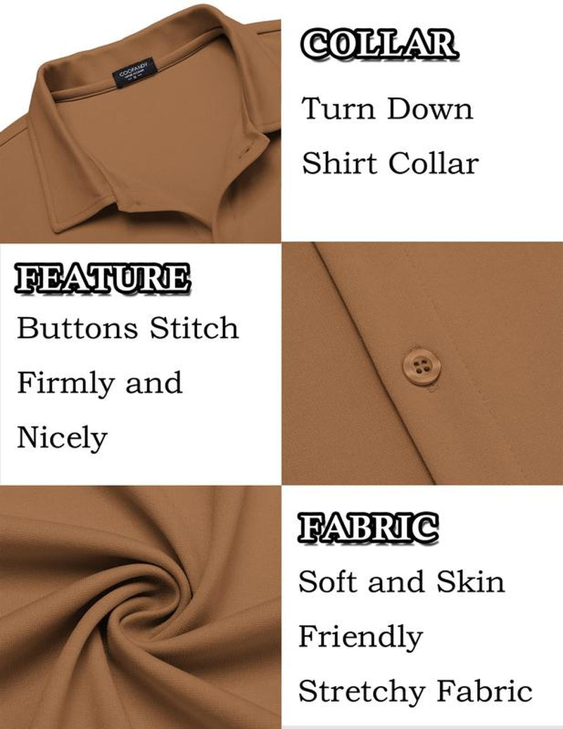 COOFANDY ImperialPress Short-Sleeve Shirt