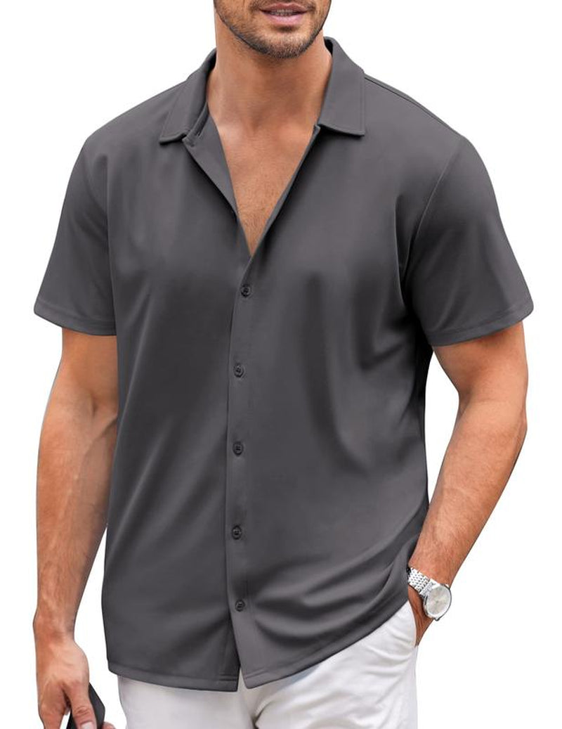 COOFANDY ImperialPress Short-Sleeve Shirt