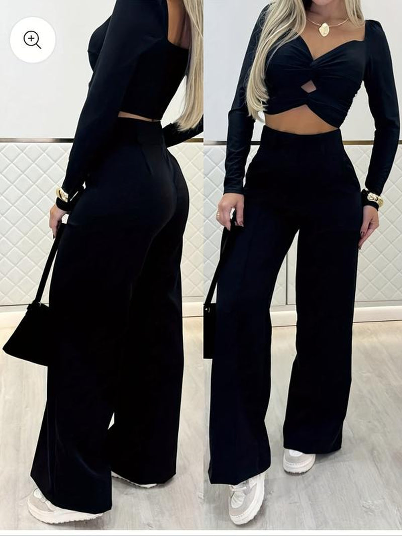 EleganceFlow Wide-Leg Pants