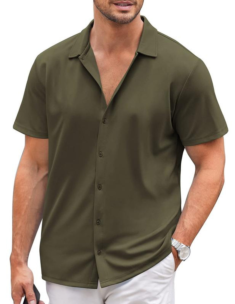 COOFANDY ImperialPress Short-Sleeve Shirt