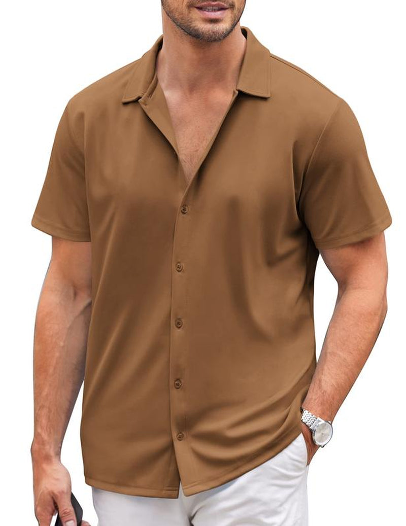 COOFANDY ImperialPress Short-Sleeve Shirt